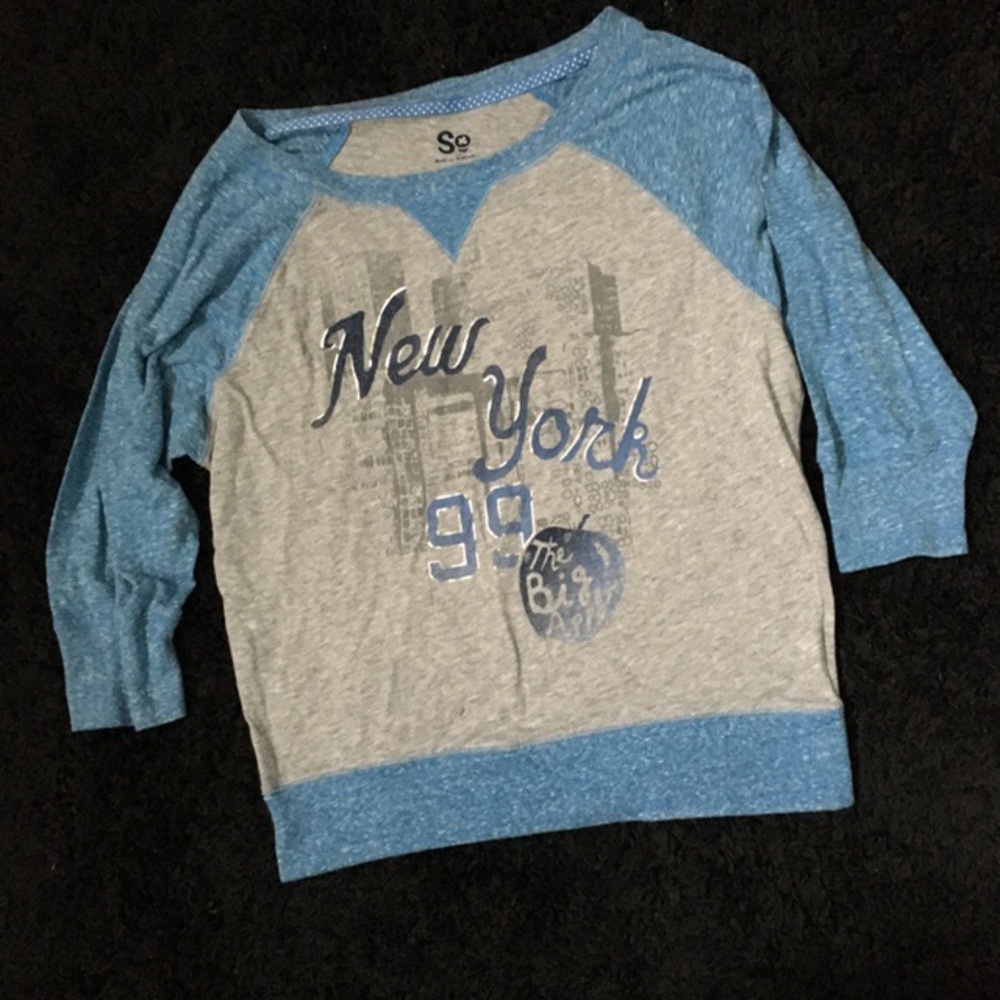 New York Half Sleeve Baseball Tee